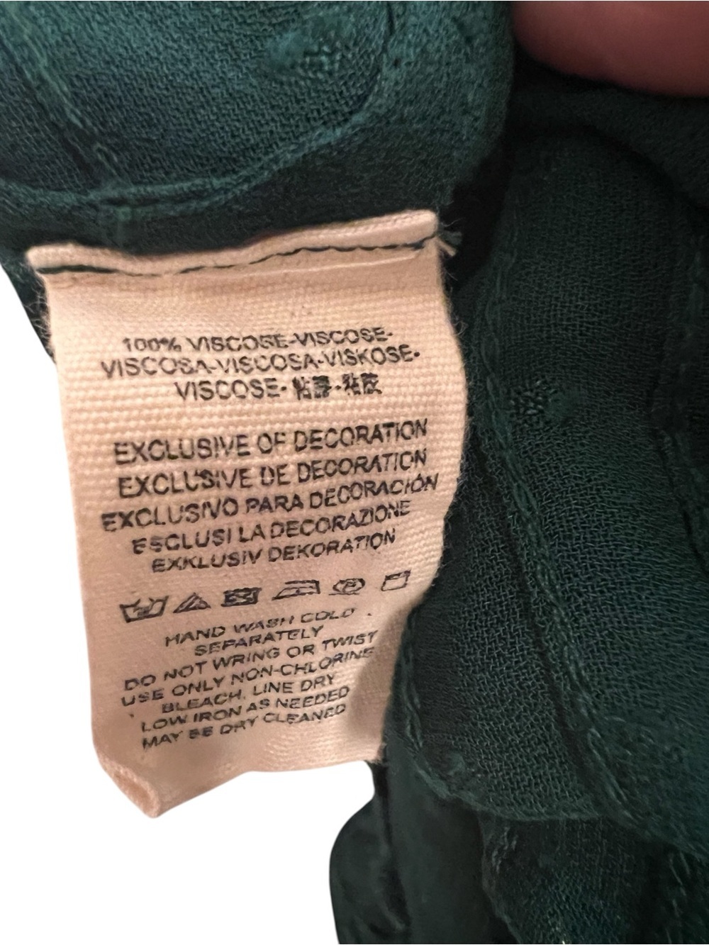 Free People Flowy Sleeveless Embroidered Emerald Green Blouse Size Small NWT - Picture 7 of 7